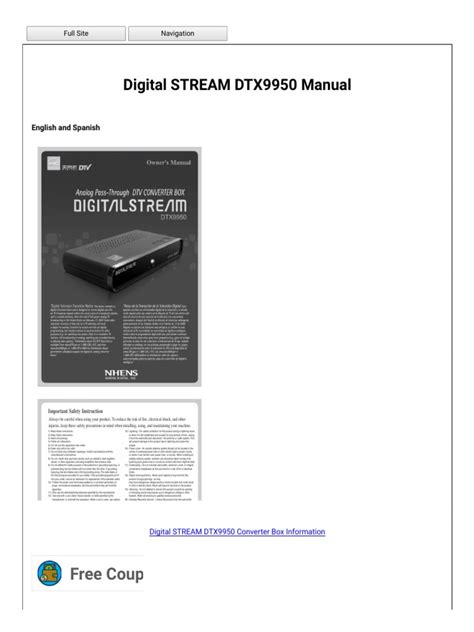 DIGITAL STREAM DTX9950 INSTALL GUIDE Ebook Doc